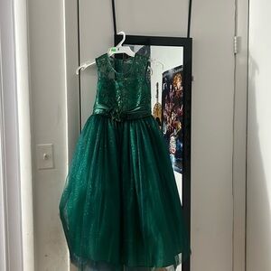 emerald green dress for kids